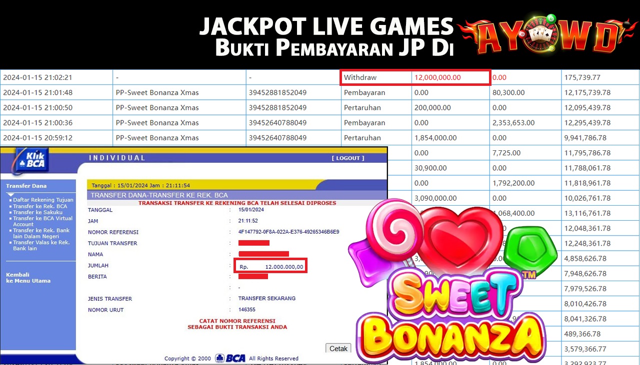 AYOWD JACKPOT SLOT PP-Sweet Bonanza Xmas Rp,12.000.000- LUNAS