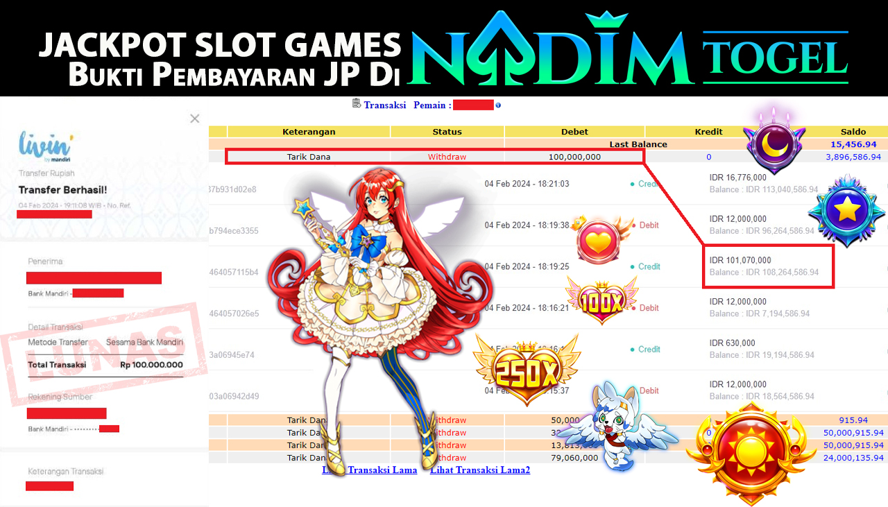 NADIMTOGEL JACKPOT SLOT STARLIGHT PRINCESS Rp.100,000,000,- LUNAS