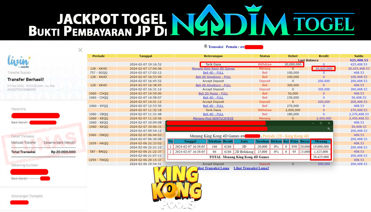 NADIMTOGEL JACKPOT TOGEL PASARAN BRUNEI 20,000,000 LUNAS