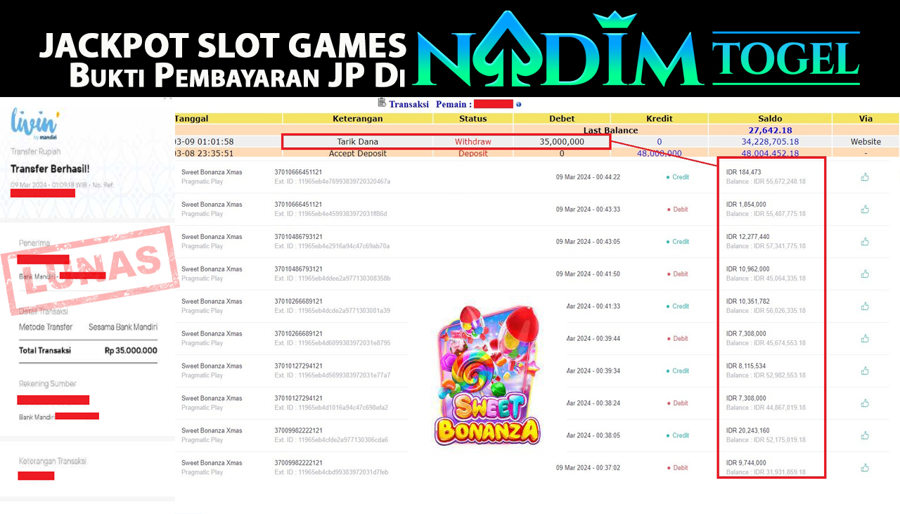 NADIMTOGEL JACKPOT SLOT sweet bonanza xmas Rp.35,000,000- LUNAS