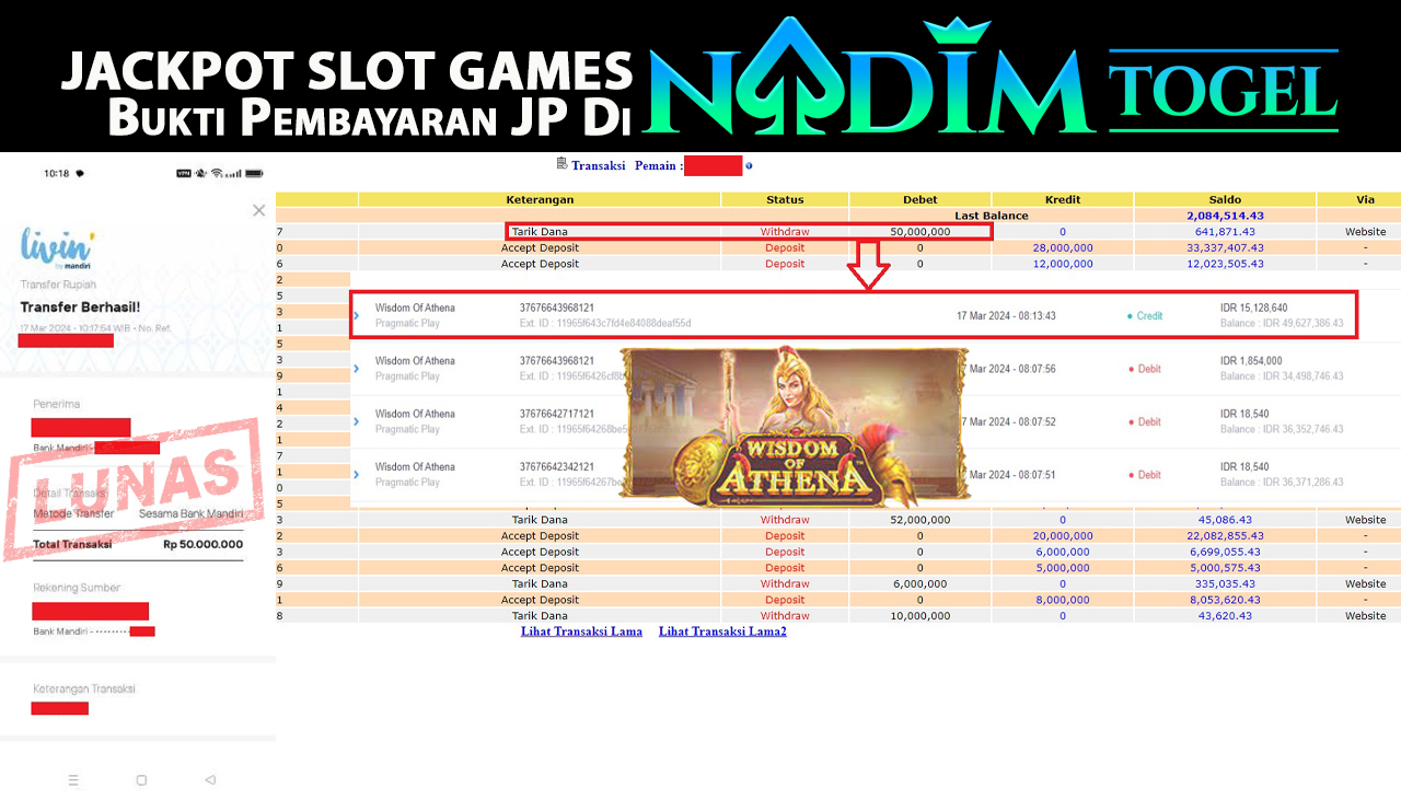 NADIMTOGEL JACKPOT SLOT WISDOM OF AFTEHNA Rp.50.000.000,- LUNAS