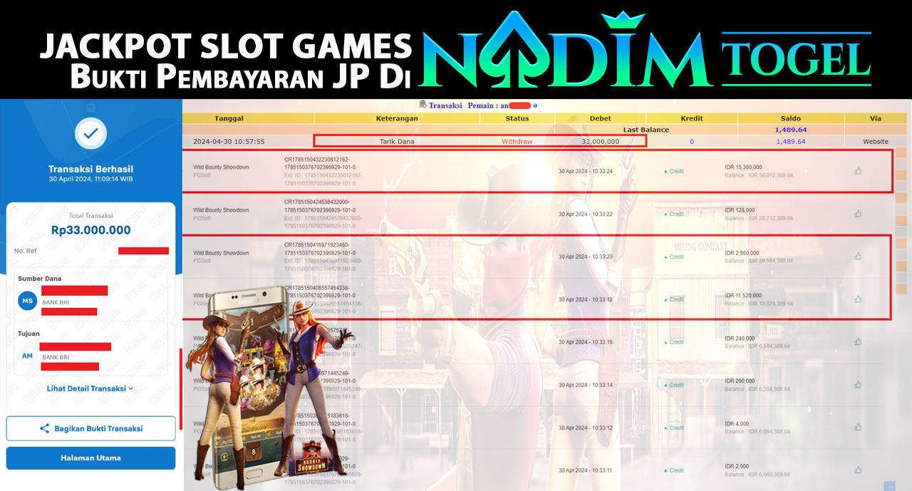 NADIMTOGEL JACKPOT SLOT WILD BOUNTY SHOWDOWN  Rp 33.000.000,- LUNAS