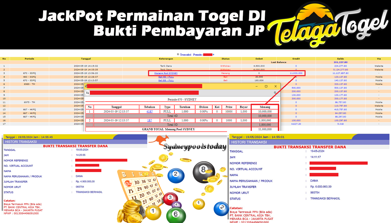 TELAGATOGEL JACKPOT TOGEL GAME  Rp.11.000.000,- LUNAS