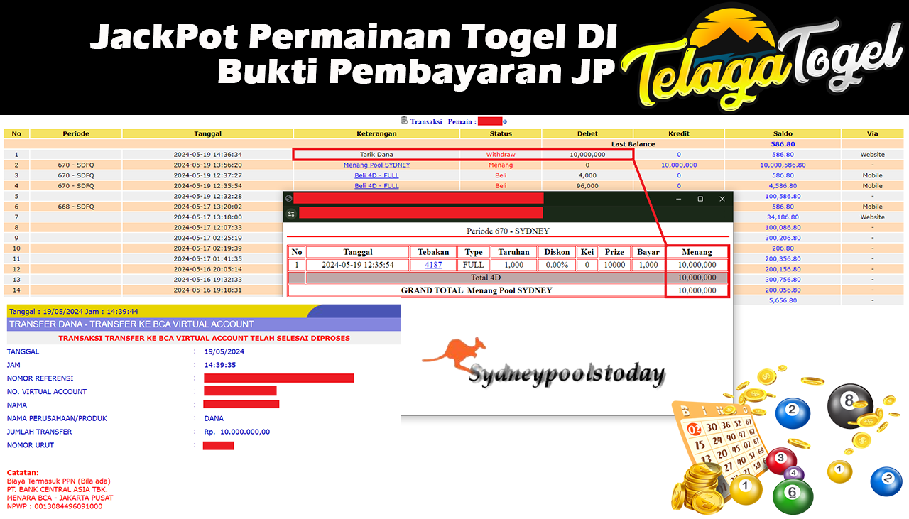 TELAGATOGEL JACKPOT TOGEL GAME  Rp.10.000.000,- LUNAS