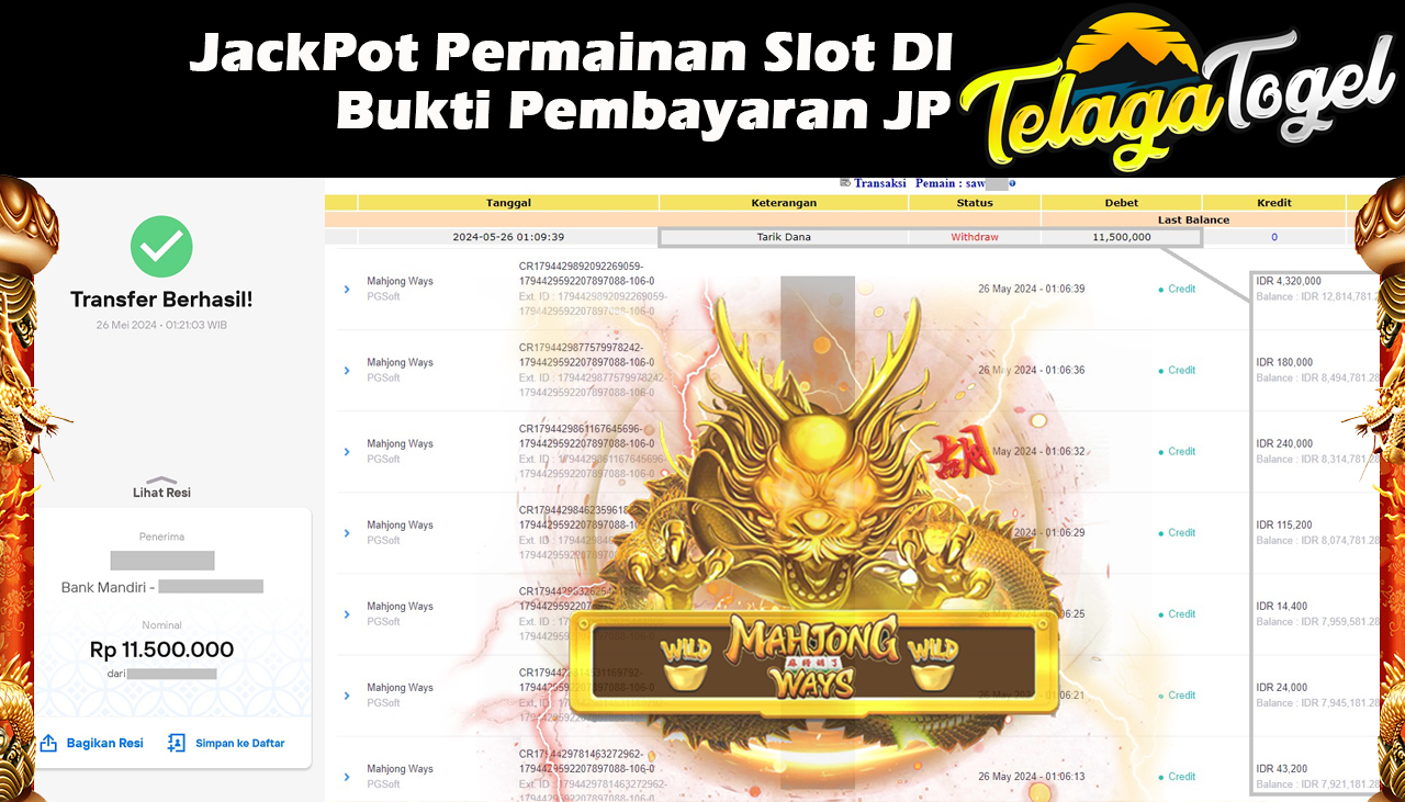 TELAGATOGEL JACKPOT SLOT GAME Rp.11,500,000,- LUNAS