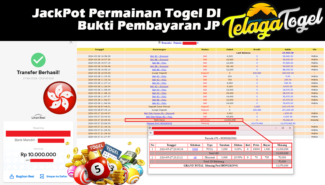 TELAGATOGEL JACKPOT TOGEL GAME  Rp.10,000,000,- LUNAS