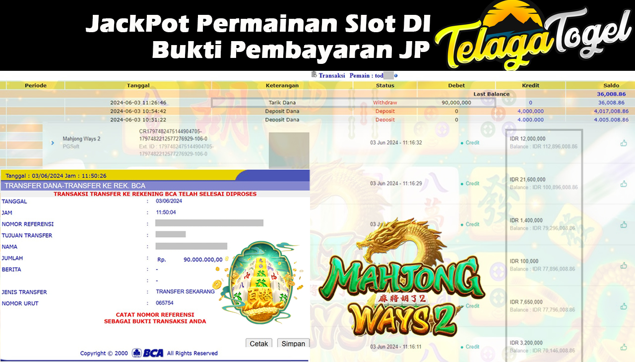 TELAGATOGEL JACKPOT SLOT GAME Rp.90,000,000,- LUNAS
