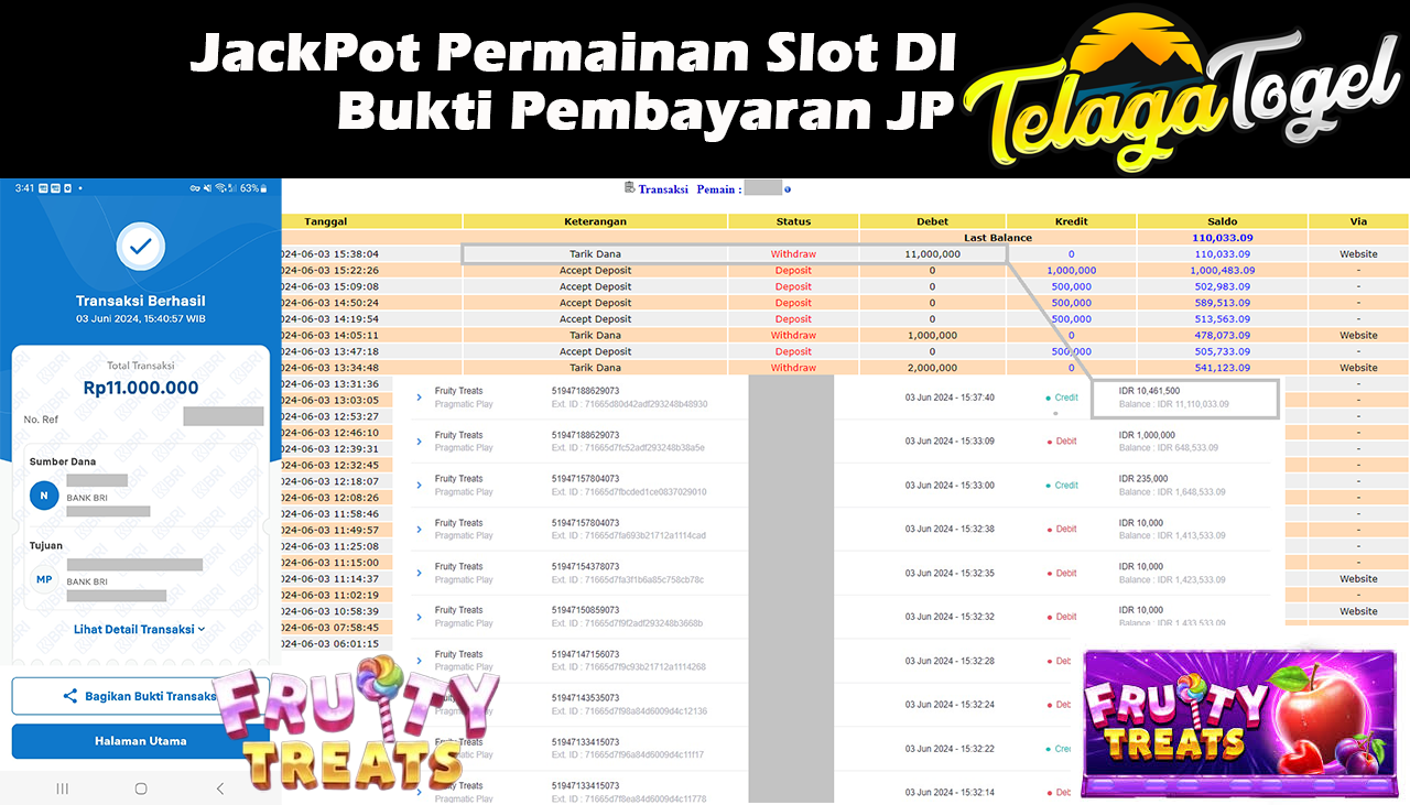 TELAGATOGEL JACKPOT SLOT GAME Rp.11,000,000,- LUNAS