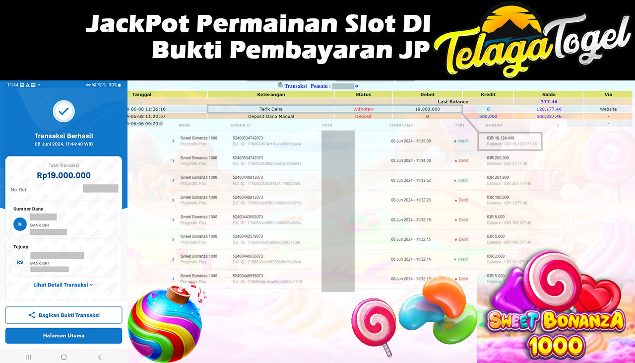 TELAGATOGEL JACKPOT SLOT GAME Rp.19,000,000,- LUNAS