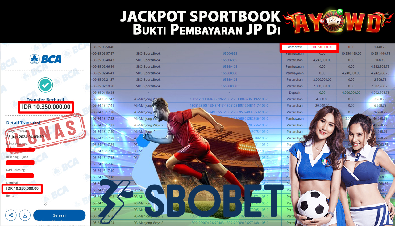 AYOWD JACKPOT SPORT SBO-SportsBook Rp,10,350,000 LUNAS