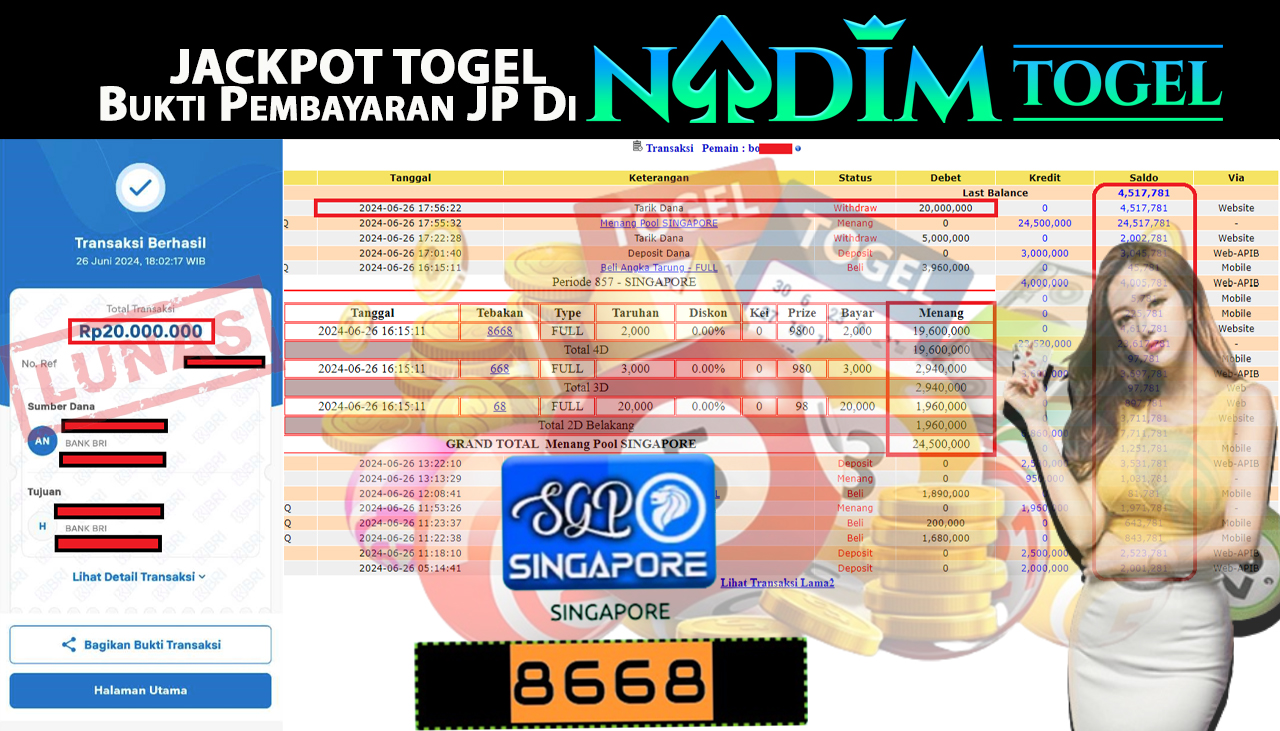 NADIMTOGEL JACKPOT TOGEL SINGAPORE Rp.20,000,000- LUNAS