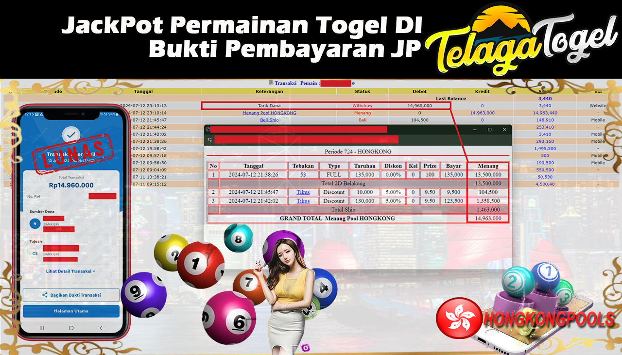 TELAGATOGEL JACKPOT TOGEL HONGKONG Rp.14,960,000,- LUNAS
