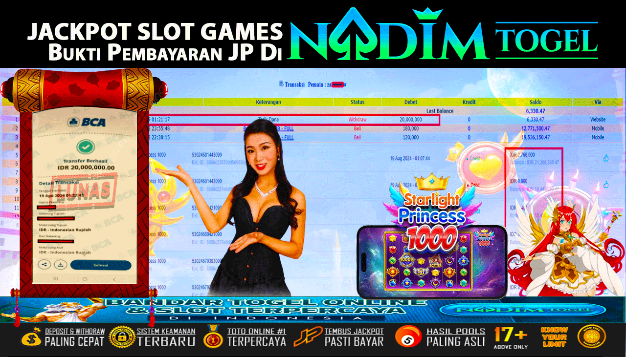 NADIMTOGEL JACKPOT SLOT Starlight Princess 1000  Rp 20.000.000,- LUNAS