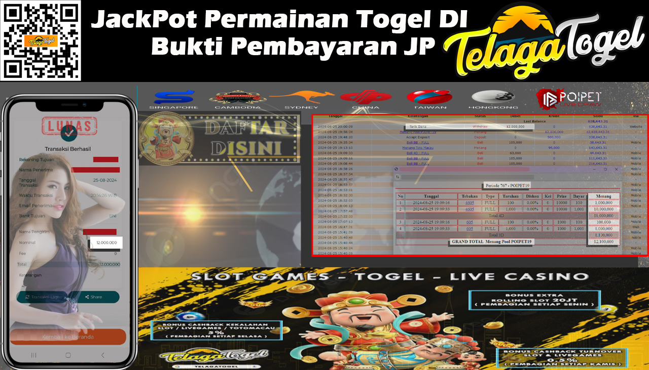 TELAGATOGEL JACKPOT TOGEL POIPET19 Rp 12,000,000,- LUNAS