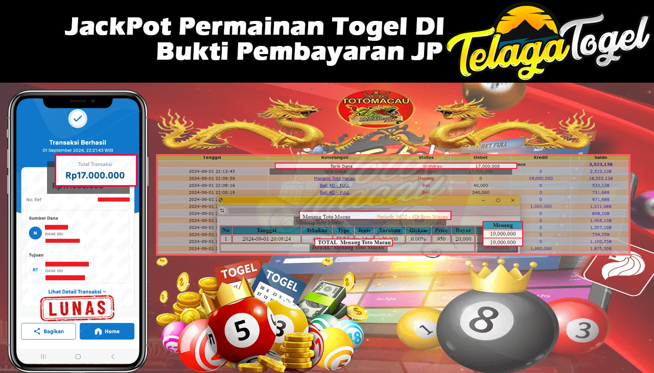 TELAGATOGEL JACKPOT TOGEL TOTOMACAU  Rp 17,000,000,- LUNAS