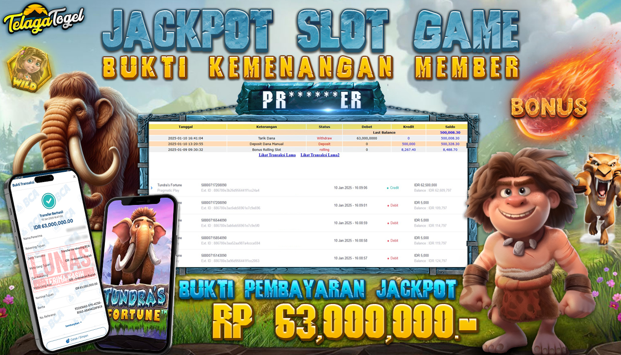 TELAGATOGEL JACKPOT SLOT TUNDRA'S FORTUNE Rp 63,000,000,- LUNAS