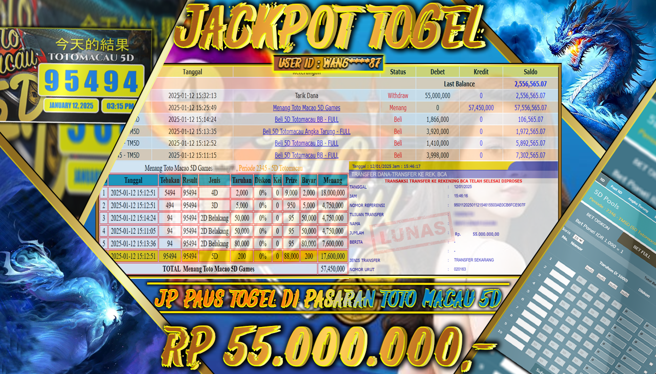 NADIMTOGEL JACKPOT TOGEL TOTOMACAU 5D Rp 55.000.000,- LUNAS