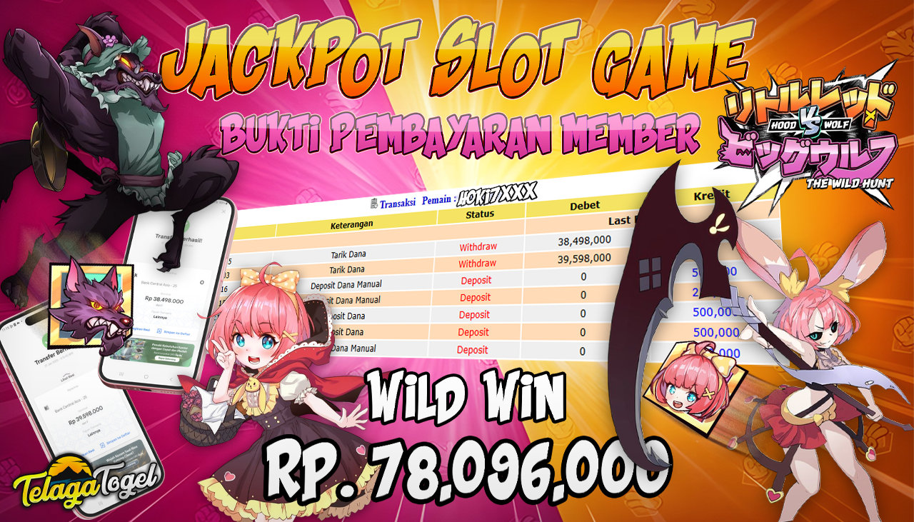 TELAGATOGEL JACKPOT SLOT HOOD VS WOLF Rp 78,096,000,- LUNAS