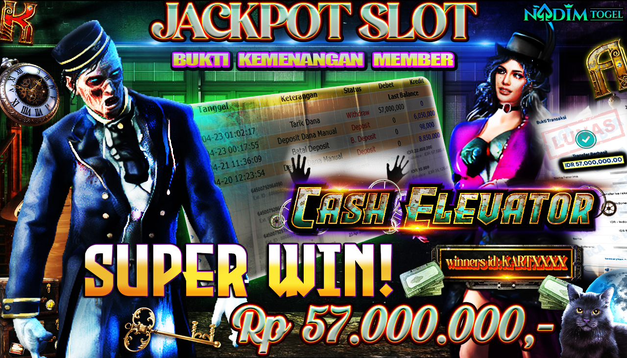 NADIMTOGEL JACKPOT SLOT CASH ELEVATOR Rp.57.000.000,- LUNAS