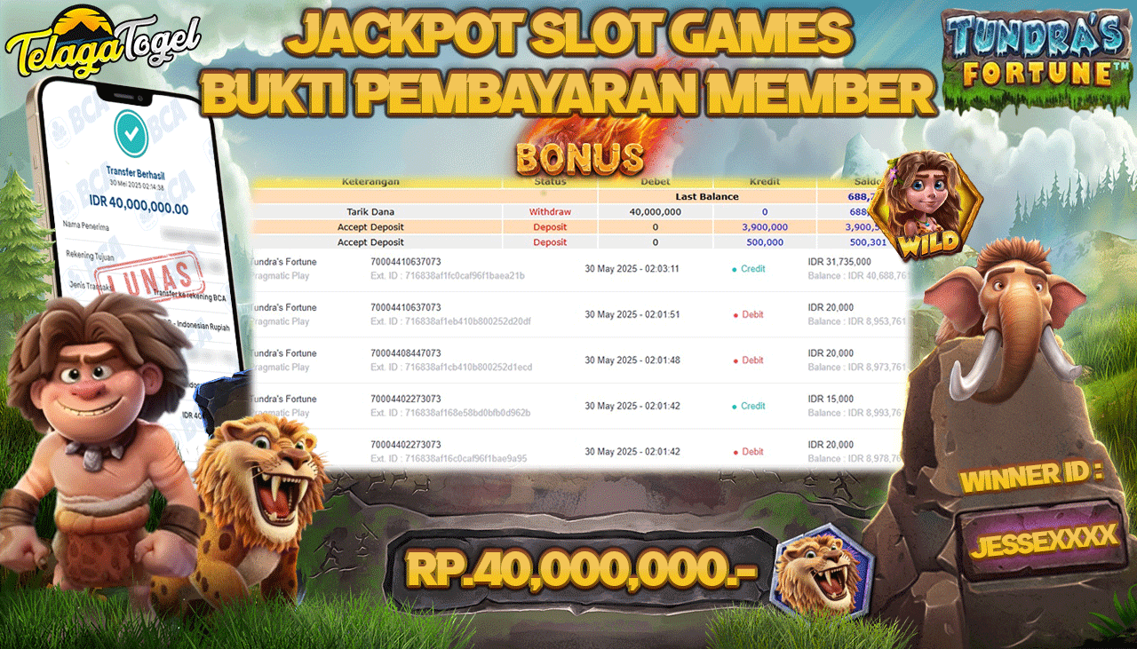 TELAGATOGEL JACKPOT SLOT TUNDRAS FORTUNE Rp 40,000,000,- LUNAS 