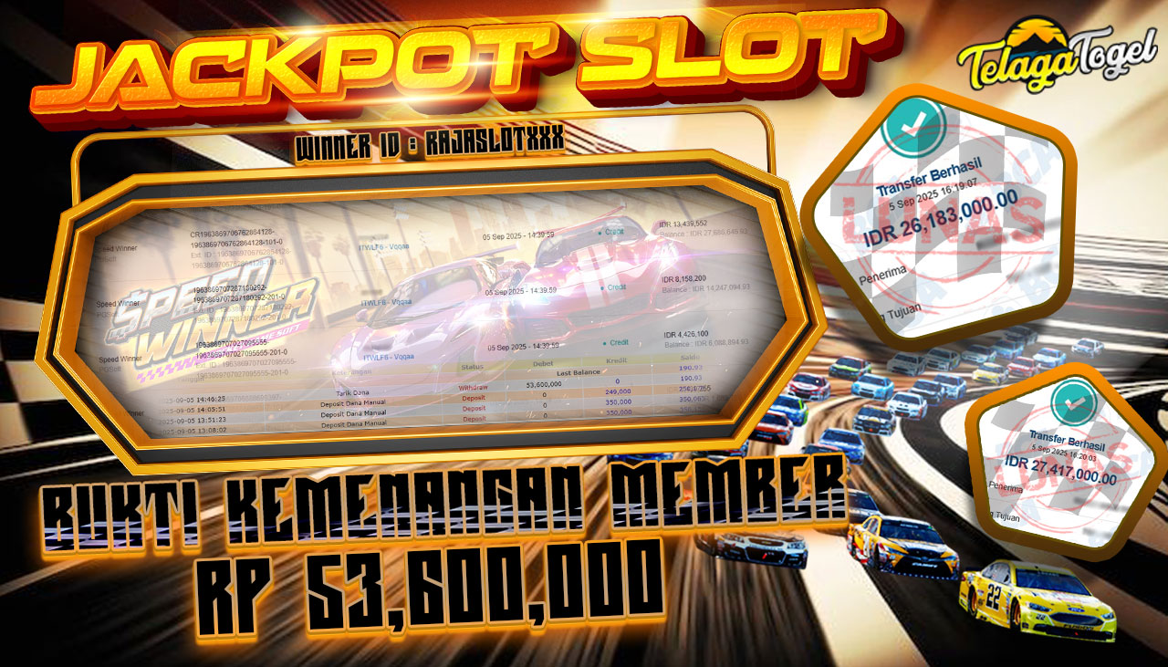 TELAGATOGEL JACKPOT SLOT SPEED WINNER Rp 53,600,000.- LUNAS 