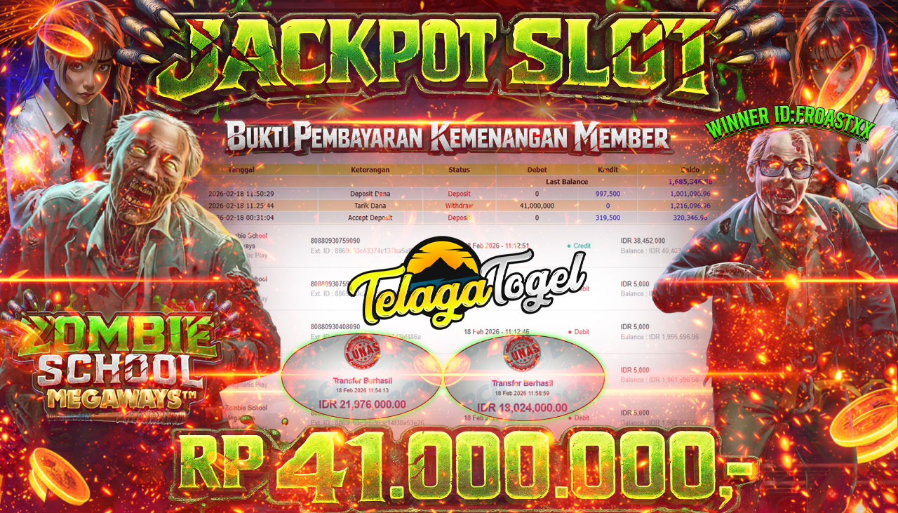 TELAGATOGEL JACKPOT SLOT ZOMBIE SCHOOL MEGAWAYS Rp 41,000,000.- LUNAS  