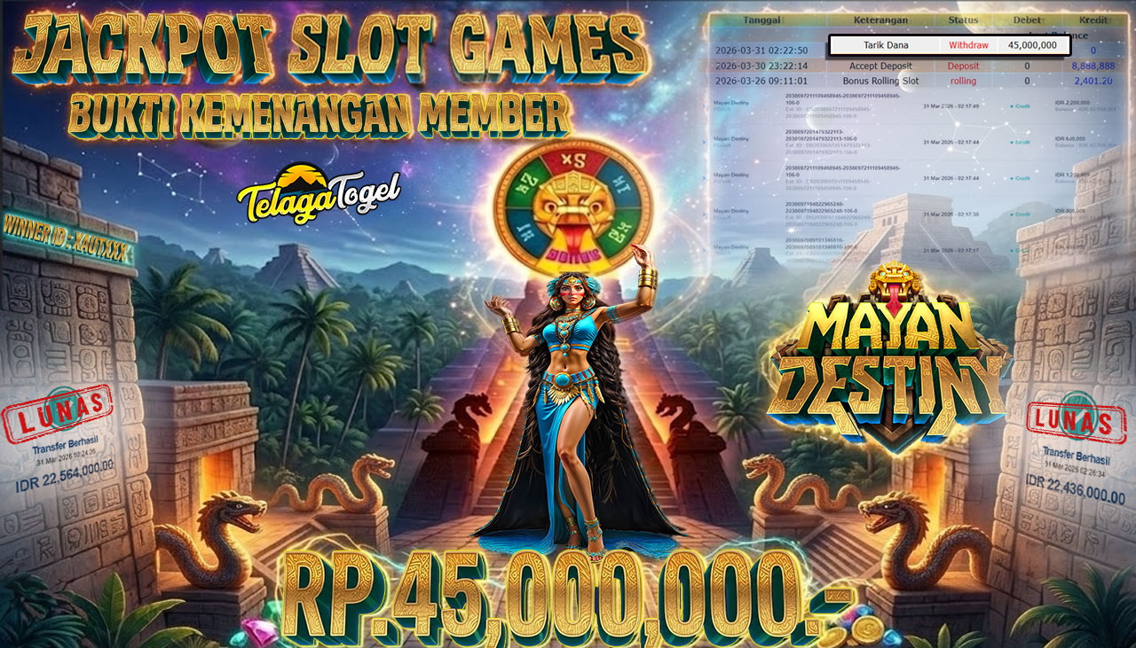 TELAGATOGEL JACKPOT SLOT MAYAN DESTINY (PG SOFT) Rp 45.000,000.- LUNAS