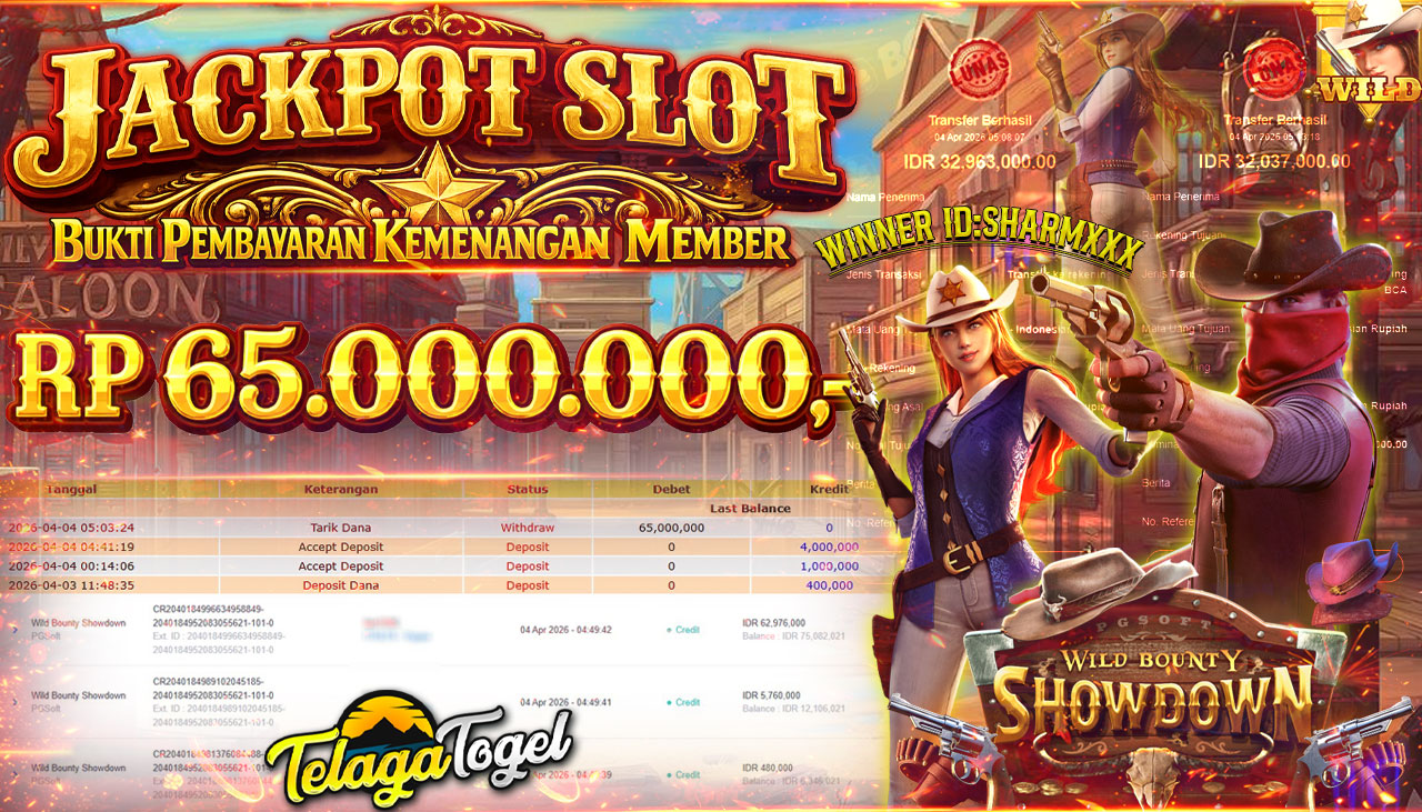 TELAGATOGEL JACKPOT SLOT WILD BOUNTY SHOWDOWN (PG SOFT) Rp 65,000,000.- LUNAS